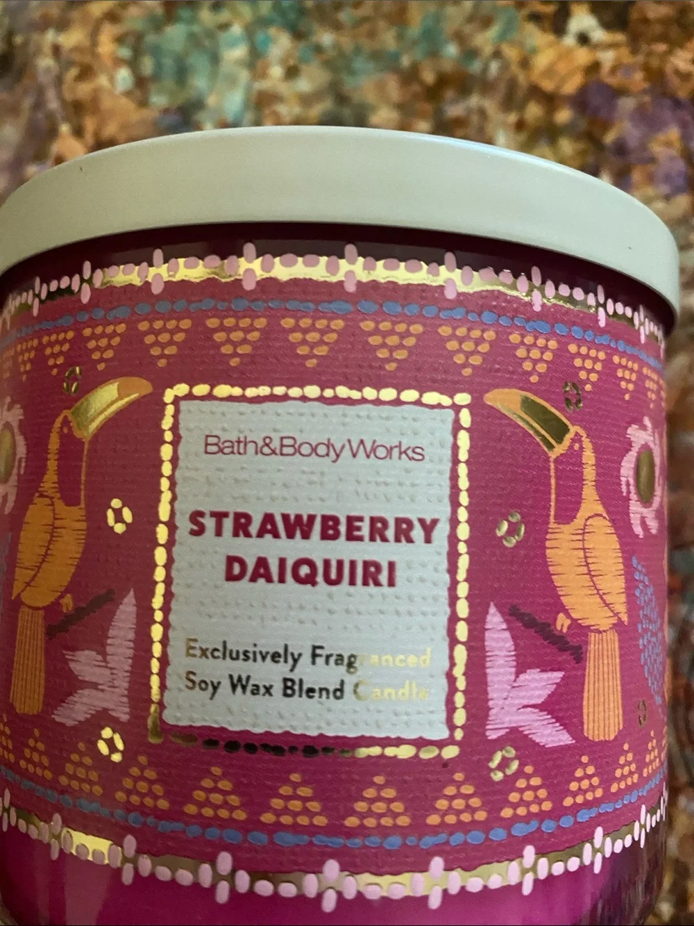 Bath & Body Works Pink Strawberry Daiquiri 3-Wick Candle
